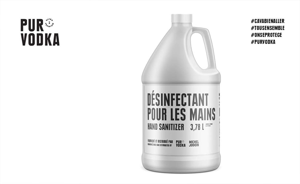 Lojiq favorise l'achat local Nicolas Duvernois gel désinfectant